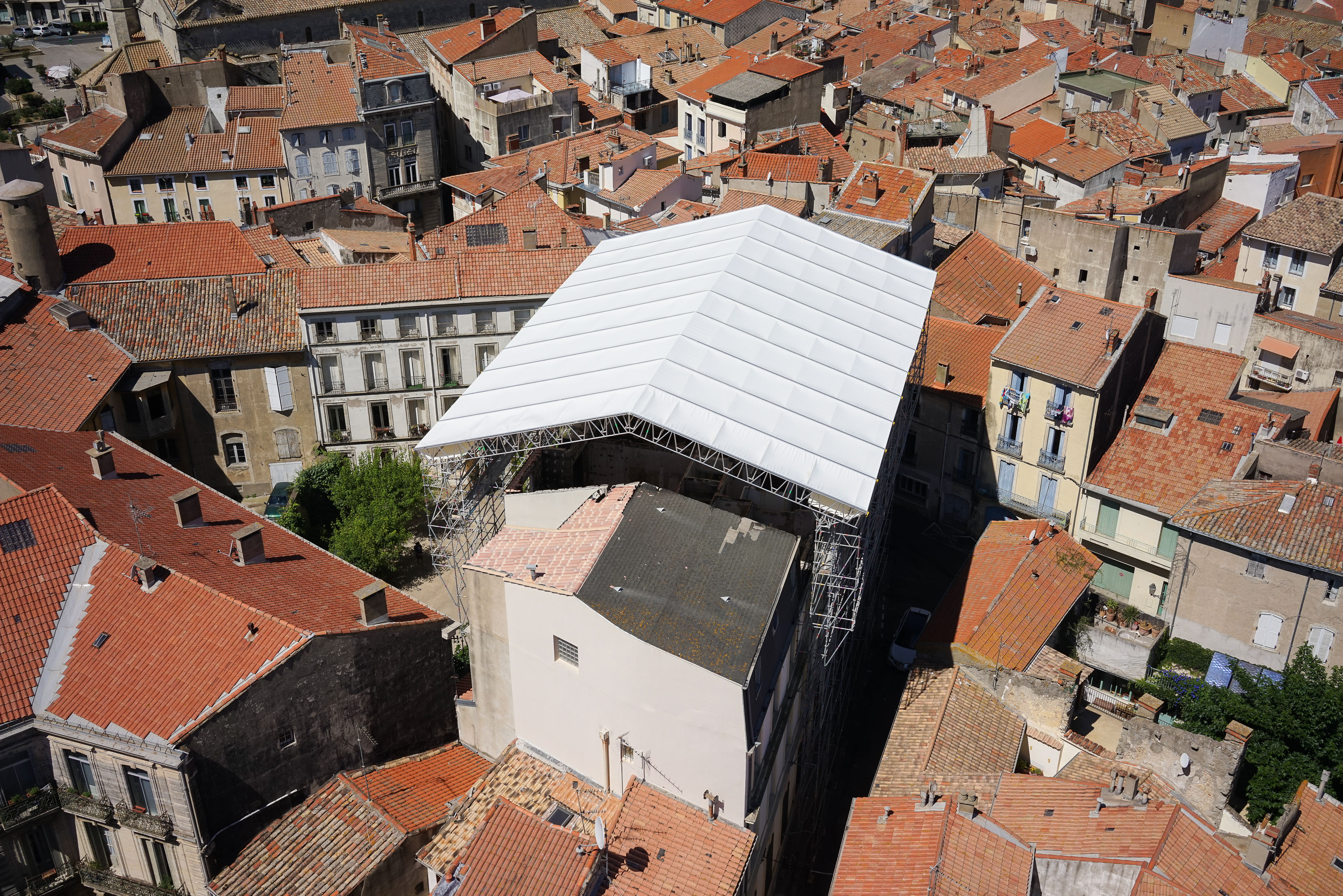 Temporary roof covering